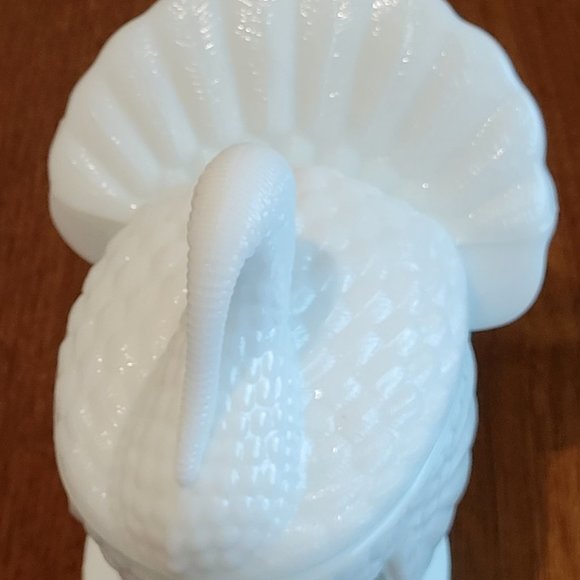 Vintage Martha Stewart by LE Smith Milk Glass Turkey Covered Candy Dish 1989 - Picture 5 of 12